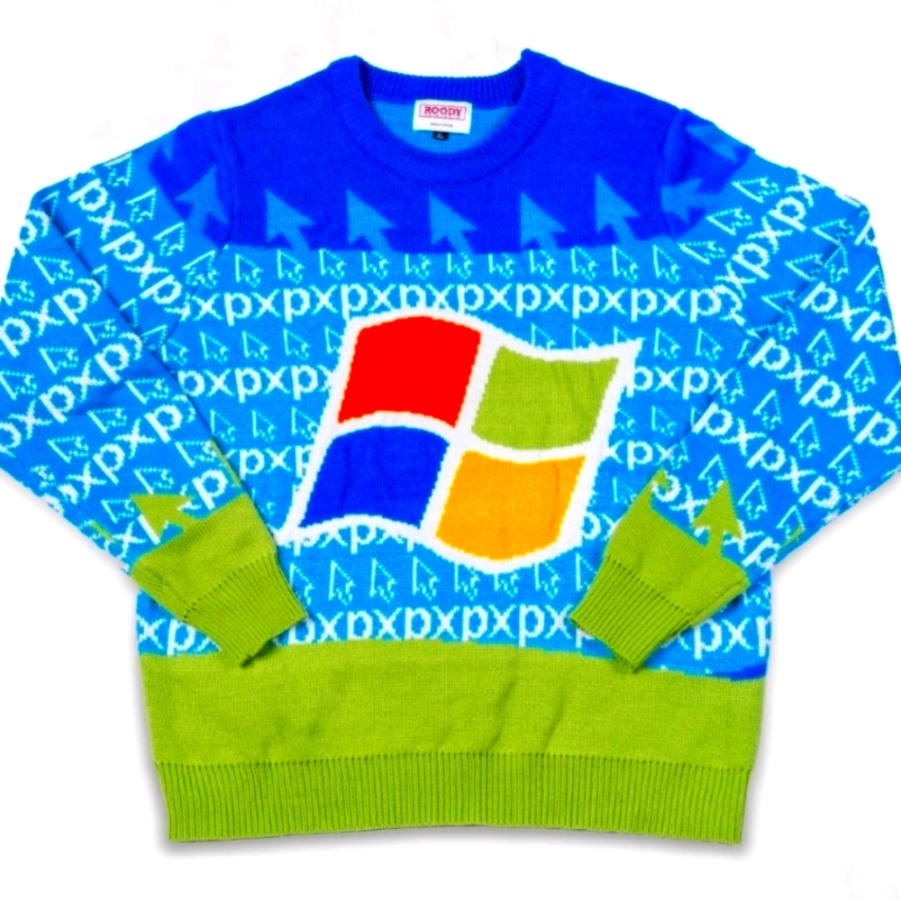 Unopened Windows XP Ugly Sweater 2019